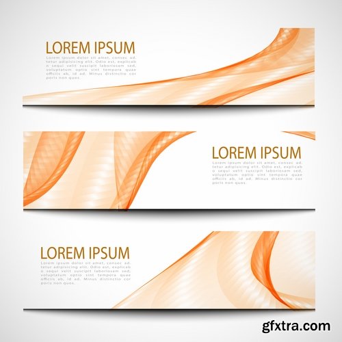 Collection business card flyer banner vector image 15-25 EPS