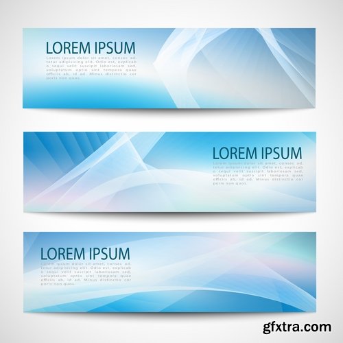 Collection business card flyer banner vector image 15-25 EPS