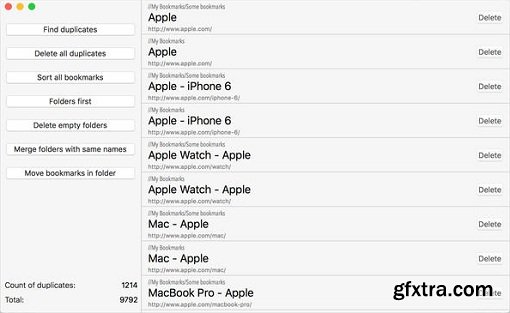 Bookmarks Duplicates Cleaner 1.4 (Mac OS X)