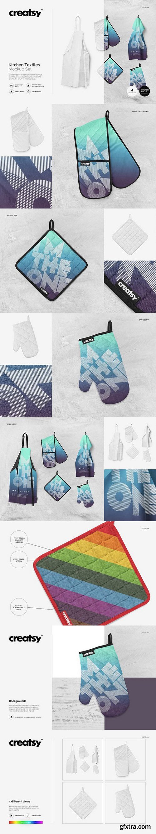 CM - Kitchen Textiles Mockup Set 1266761