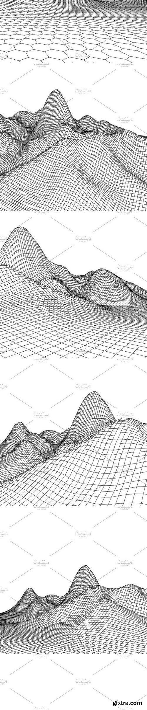 CM - 33 WIREFRAME landscape background 1258568