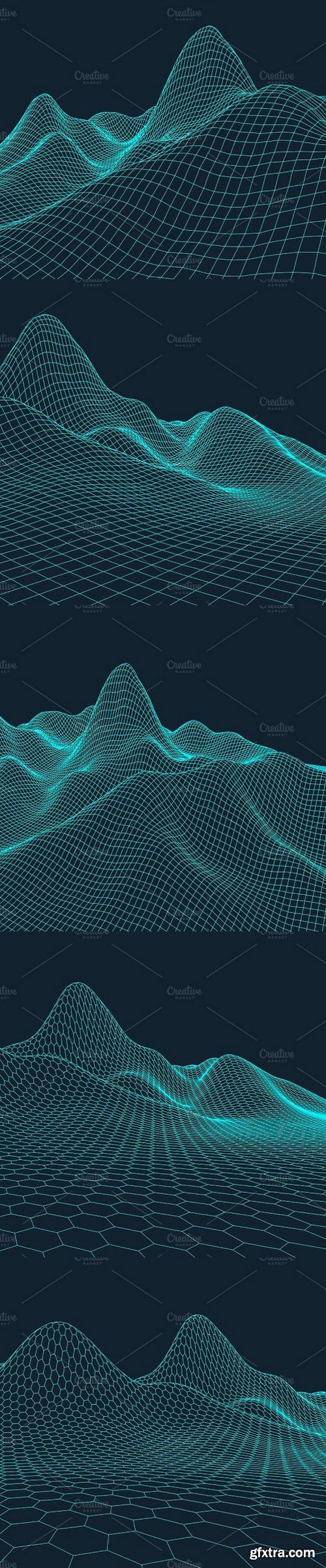 CM - 33 WIREFRAME landscape background 1258568