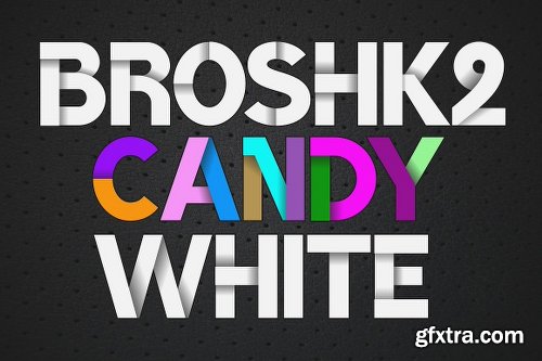 CreativeMarket Color Fonts BroshK2-Candy & White 1262283