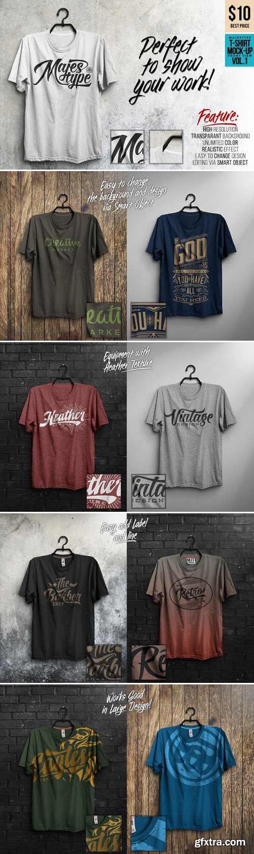 CM - MJT Realistic T-Shirt Mock-Up 41541 » GFxtra