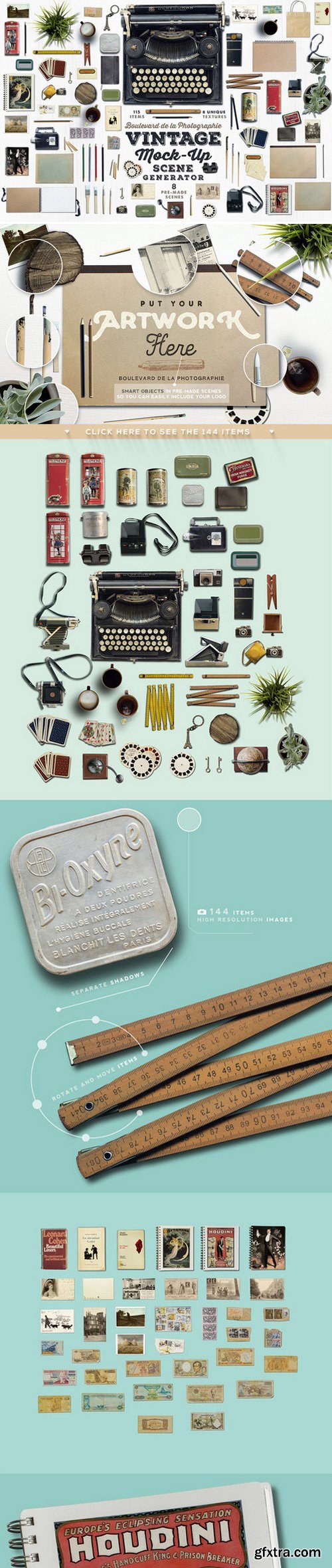 CM - Vintage Mock-Up Scene Generator 418073