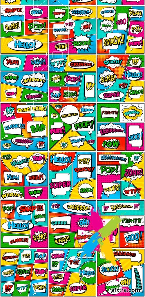 Speech Cloud comic pop art style vector