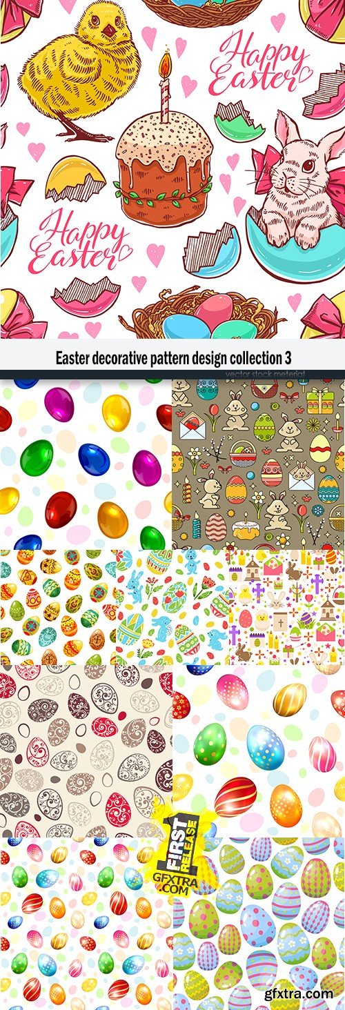 Easter decorative pattern design collection 3