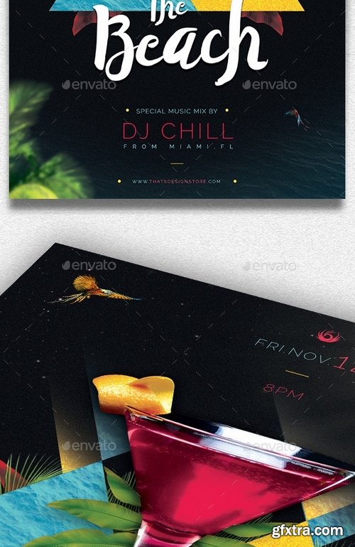 GraphicRiver - Night at The Beach Flyer Template 19516780