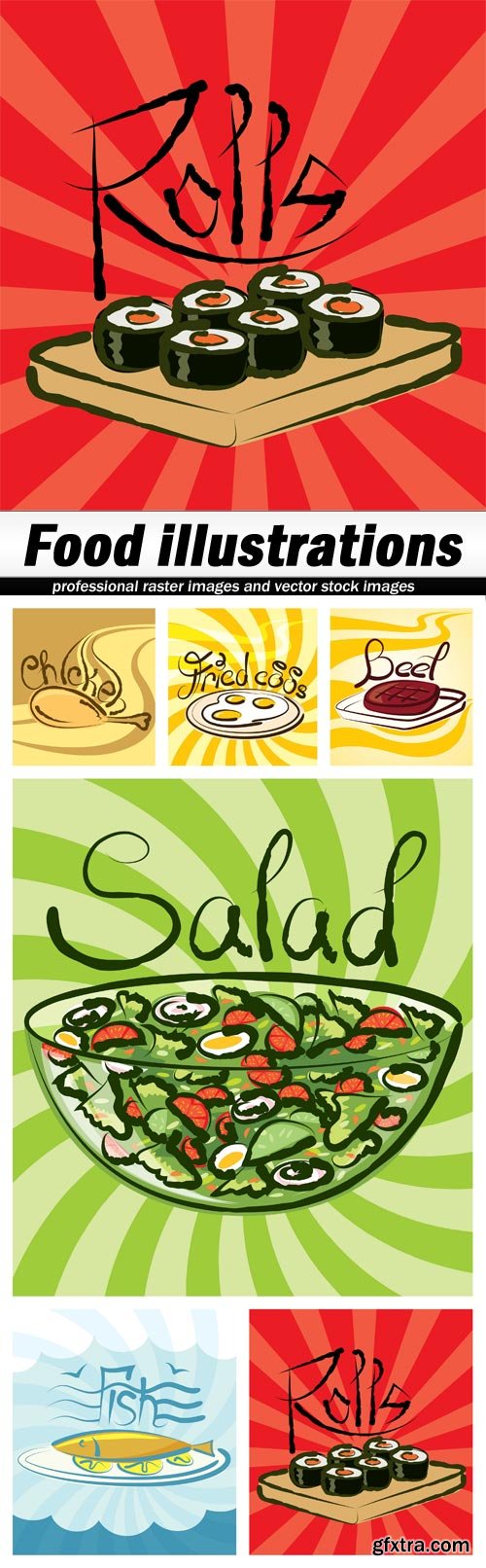 Food illustrations - 6 EPS