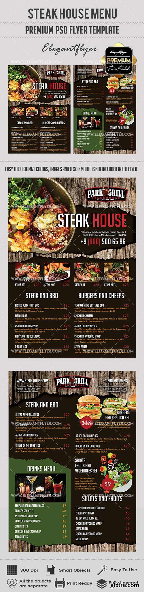 Steak House Menu – Premium Flyer PSD Template