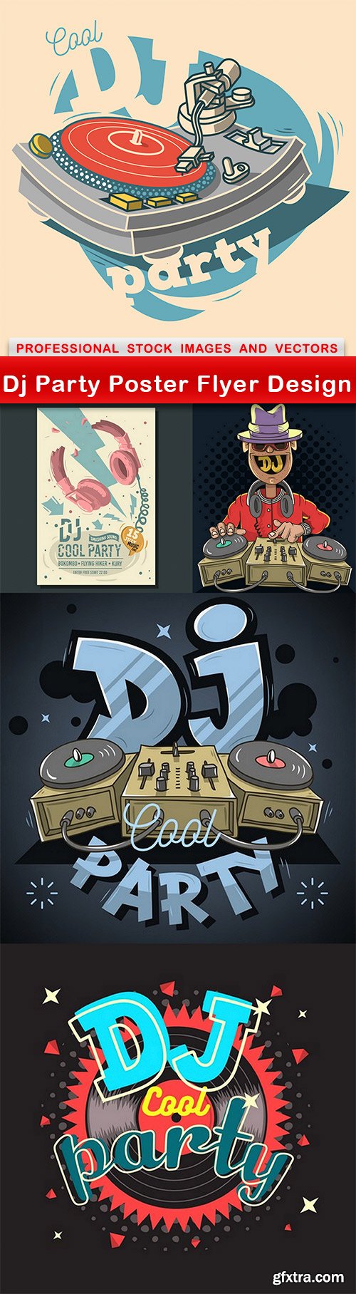 Dj Party Poster Flyer Design - 5 EPS