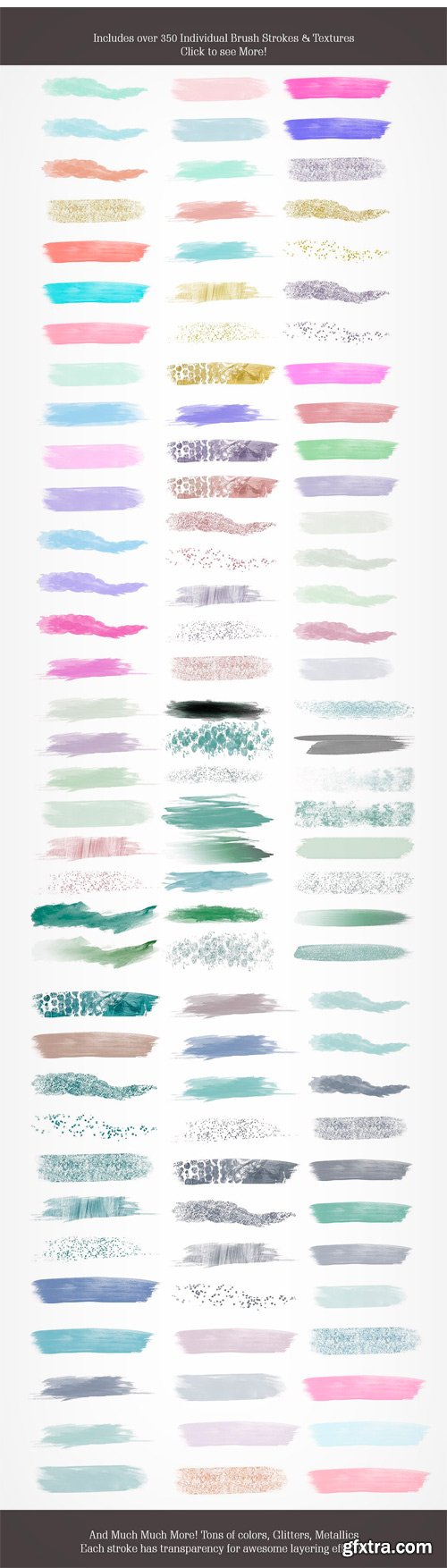 CM 1257446 - Watercolor Brush Stroke Layering Set