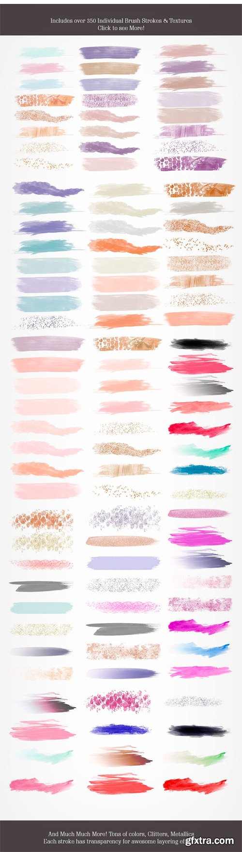 CM 1257446 - Watercolor Brush Stroke Layering Set