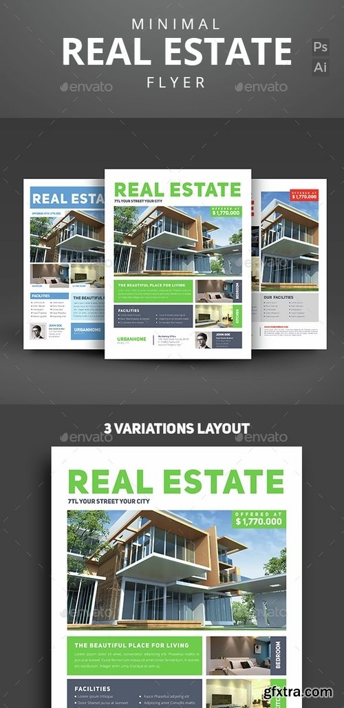 GraphicRiver - Minimal Real Estate Flyer 14614035