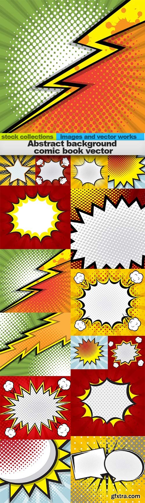 Abstract background comic book vector, 15 x EPS