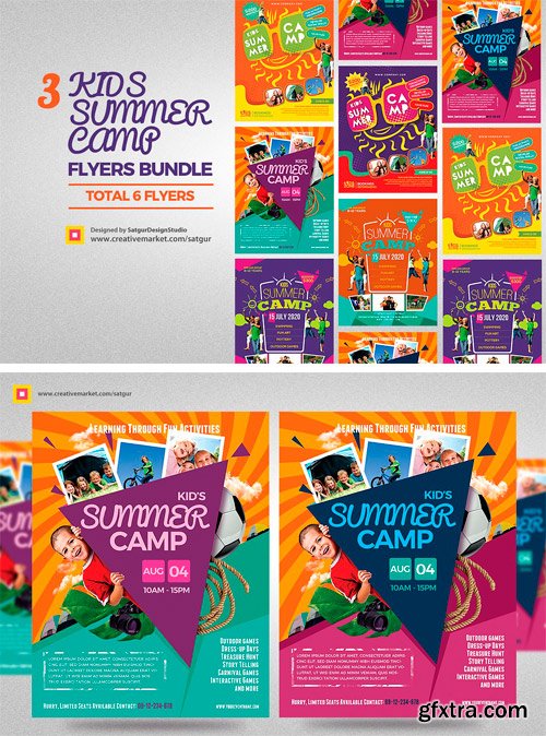 CM 1275946 - Kids Summer Camp Flyers Bundle