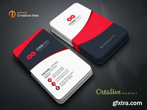 CreativeMarket Simple Minimal Business Cards Bundle 1291426