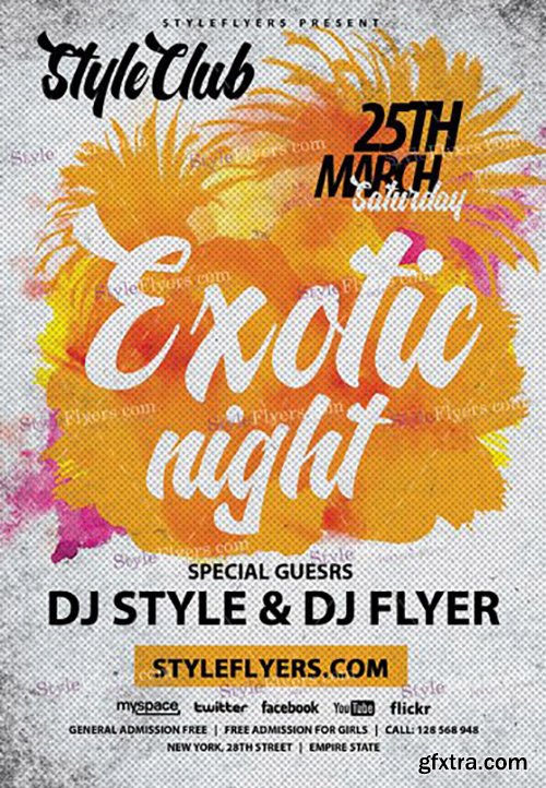 Exotic Night PSD Flyer Template