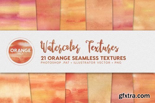 CM - Watercolor Seamless Textures Orange 1235882