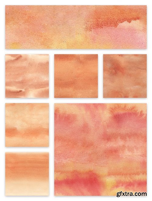 CM - Watercolor Seamless Textures Orange 1235882