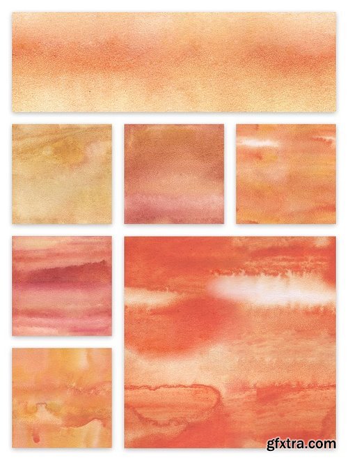 CM - Watercolor Seamless Textures Orange 1235882