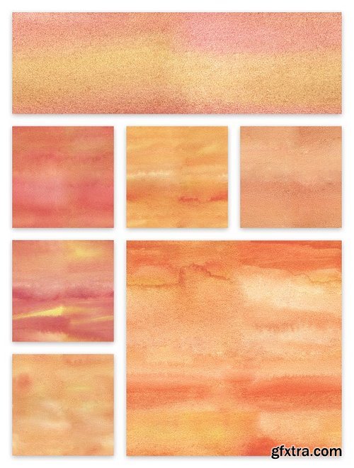 CM - Watercolor Seamless Textures Orange 1235882