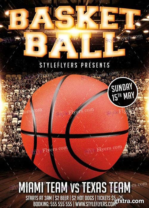 Basketball Match V11 PSD Flyer Template