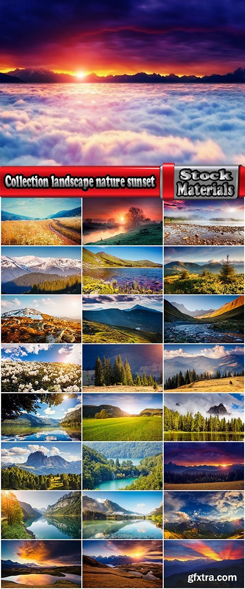 Collection landscape nature sunset sun forest river lake illustration desktop pattern on the wallpaper 25 HQ Jpeg