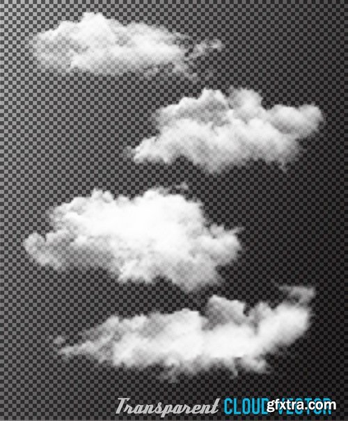 Collection cloud flyer template is an example of banner vector image 14 EPS