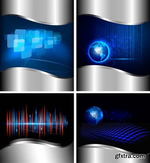 Collection of abstract background is a wave splashes drop vector image 2-21 EPS