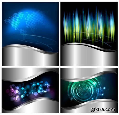 Collection of abstract background is a wave splashes drop vector image 2-21 EPS