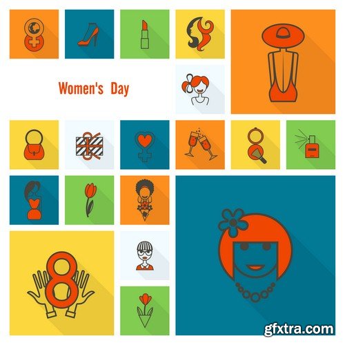 Women's Day icon - 6 EPS