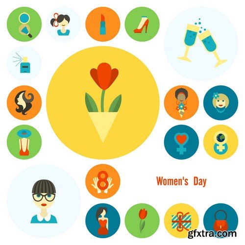 Women's Day icon - 6 EPS