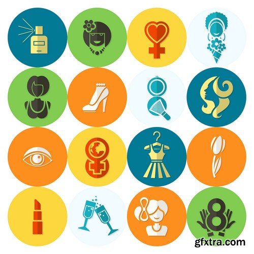 Women's Day icon - 6 EPS