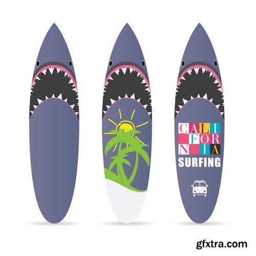 Surf board design - 7 EPS