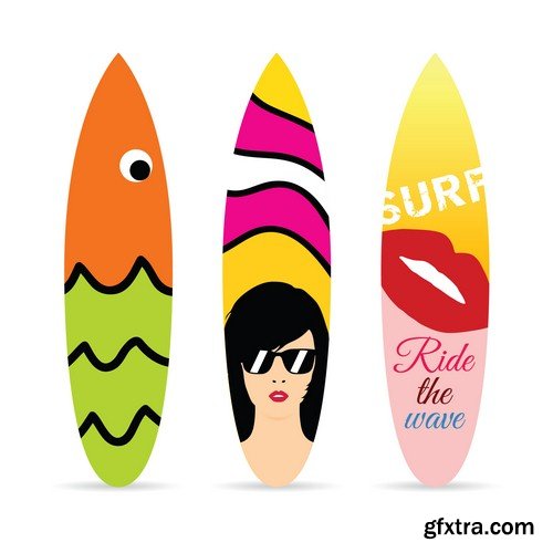 Surf board design - 7 EPS