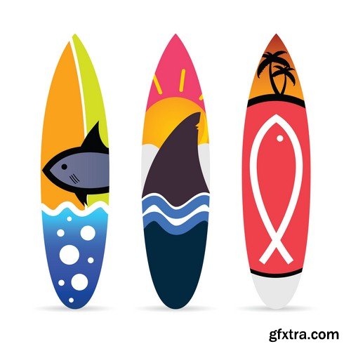 Surf board design - 7 EPS