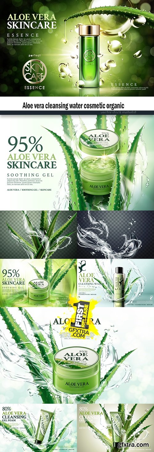 Aloe vera cleansing water cosmetic organic