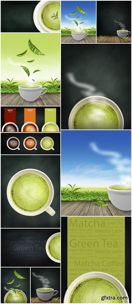 Green tea background 13X JPEG