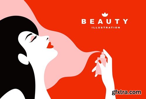 Beauty illustration - 7 EPS