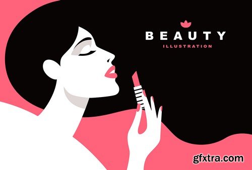 Beauty illustration - 7 EPS