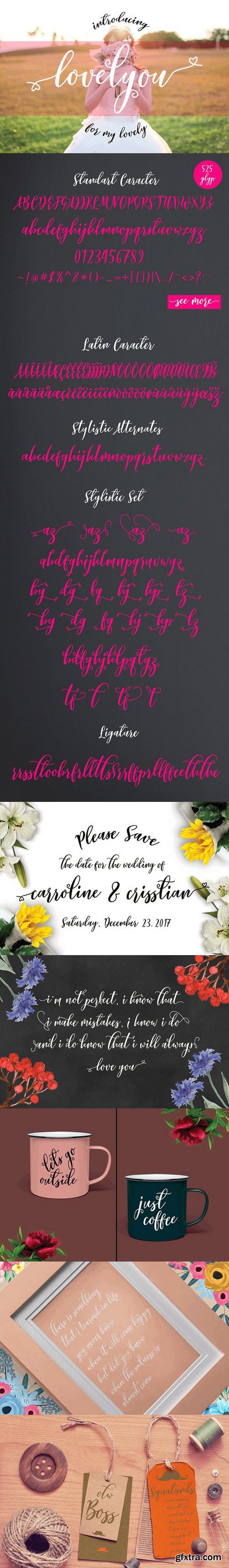 CM - Lovelyou Script Font 1279766