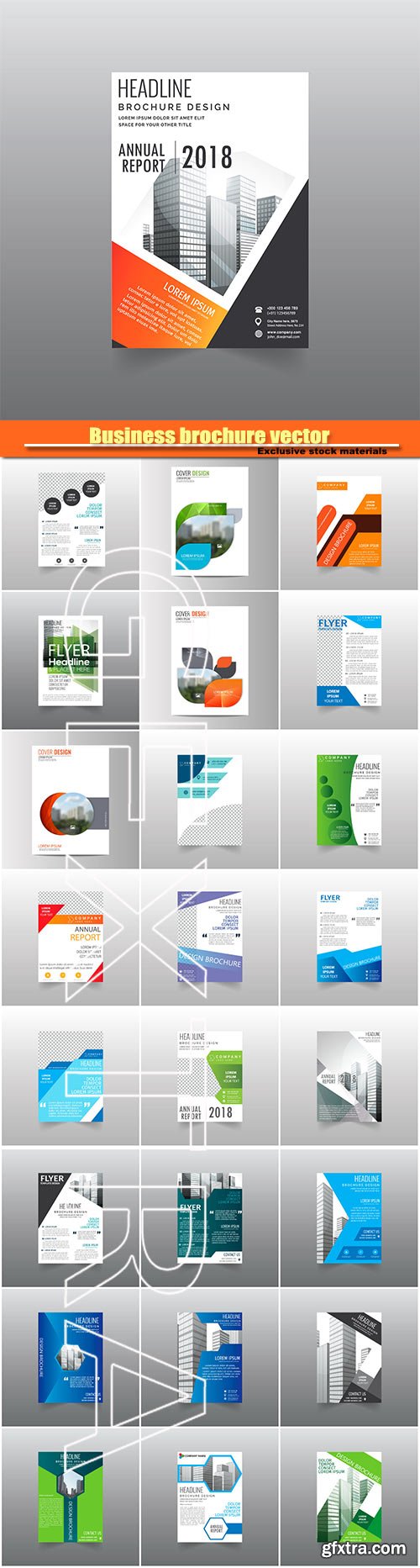 Business brochure vector, flyers templates #9