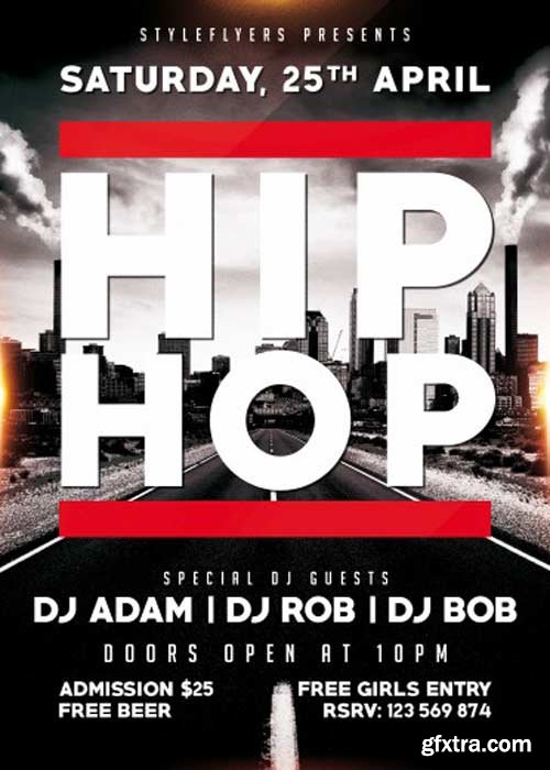 Hip Hop V17 Party PSD Flyer Template