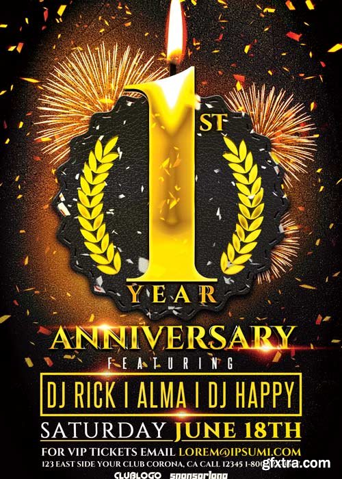 Anniversary Party V11 Flyer Template