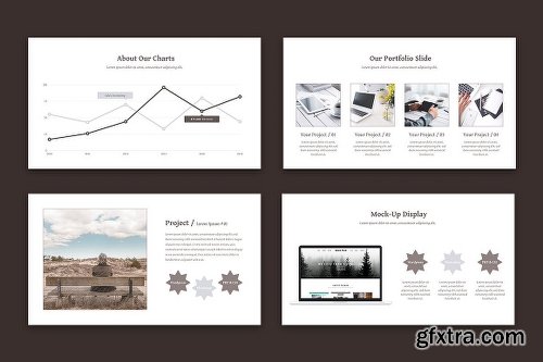 CreativeMarket Simple Design Powerpoint Template 1217863