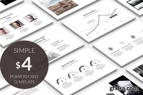 CreativeMarket Simple Design Powerpoint Template 1217863