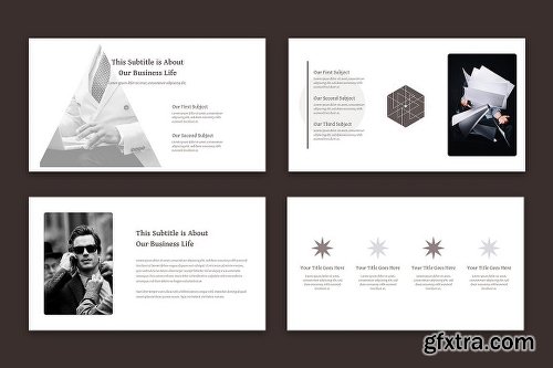 CreativeMarket Simple Design Powerpoint Template 1217863