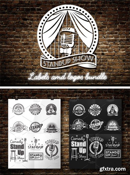 CM 1265348 - Stand up Comedy Show Logos Bundle