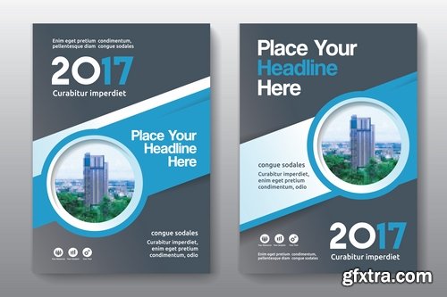 Collection of brochure cover template for advertising banner invitation flyer 9-25 EPS